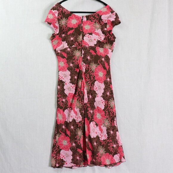 Vintage Jody of California Brown Floral Dress *11/12 Boho Empire Waist USA - Picture 10 of 16
